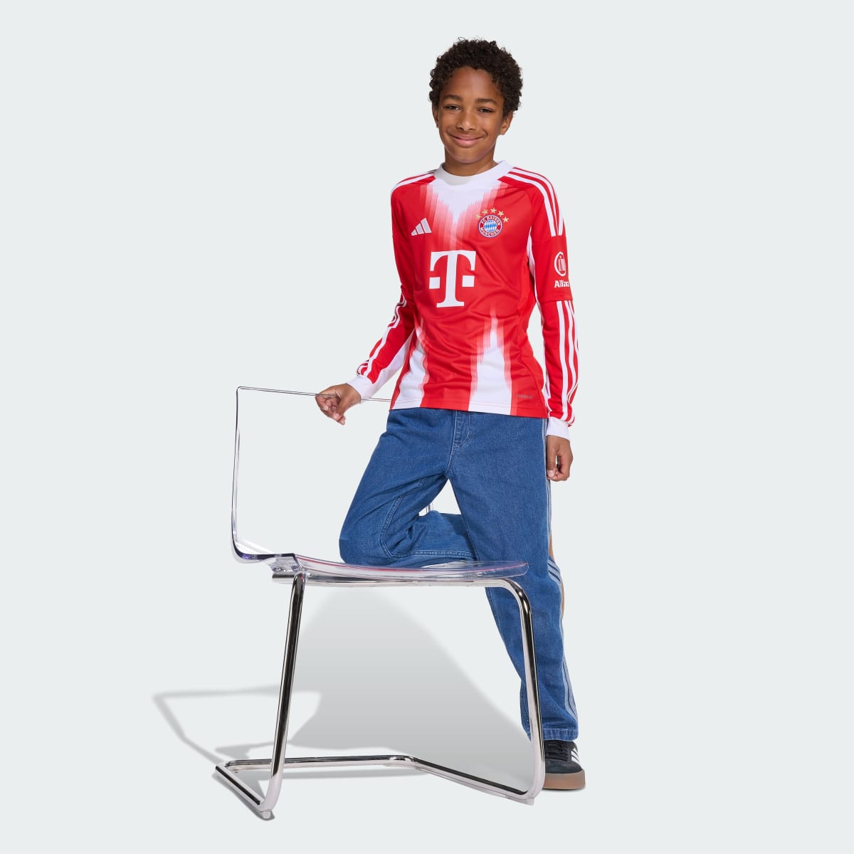 Kid's Adidas FC Bayern Long Sleeve Home 2026 Jersey - Image 3