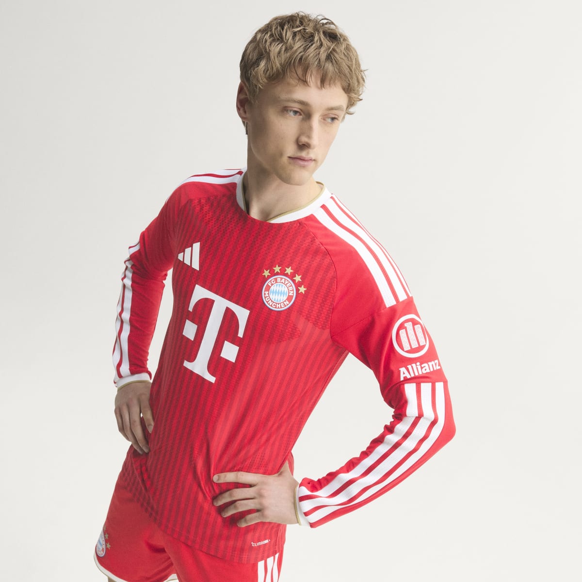 Men's Adidas FC Bayern Authentic Long Sleeve Home 2026 Jersey