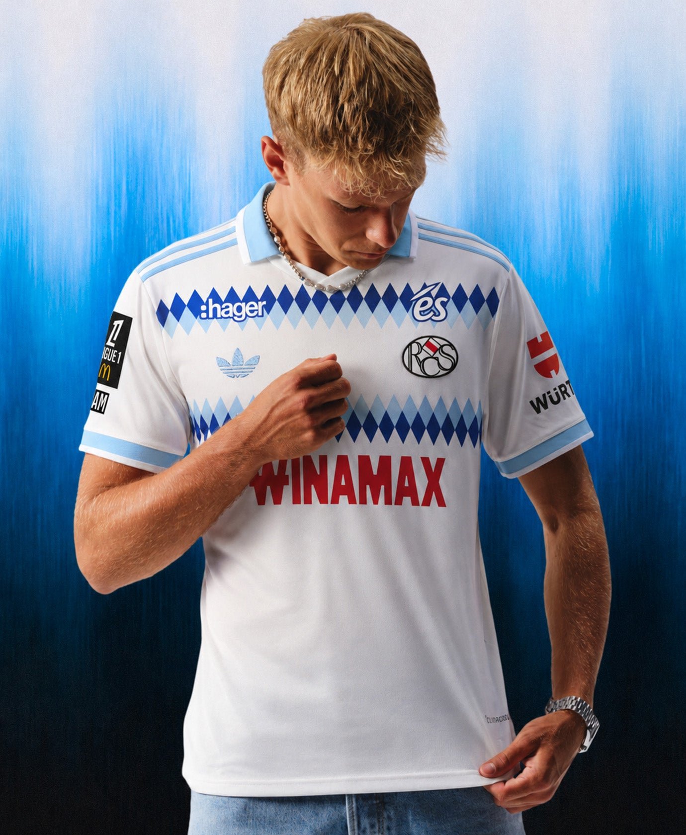 Men's Replica adidas RC Strasbourg Away Jersey 26/27 - Image 6