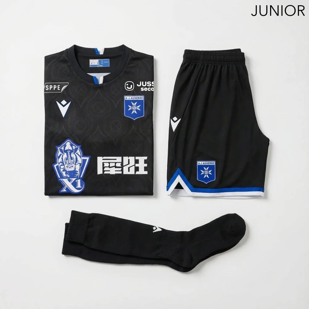Kids Replica Macron AJ Auxerre Standard Kit 26/27