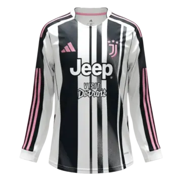 Men's Replica adidas Juventus Home Long Sleeve Jersey 25/26