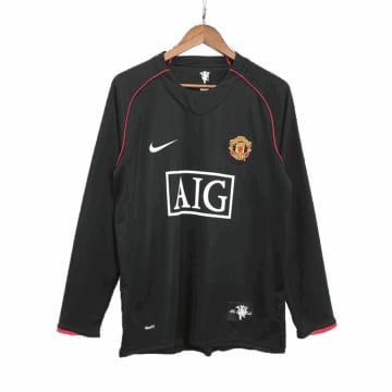 Men's Replica Nike Manchester United Away Long Sleeve Jersey 07/08
