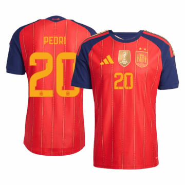 Men's Authentic adidas Spain Champion Jersey 2026 PEDRI #20