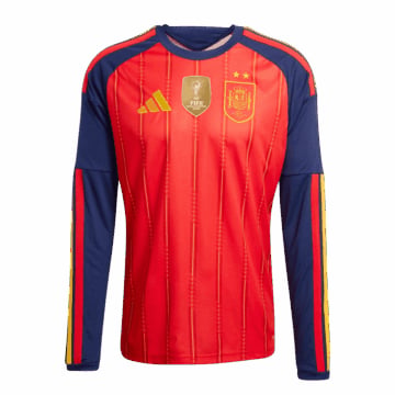 Men's Replica adidas Spain Home Long Sleeve Jersey 2026