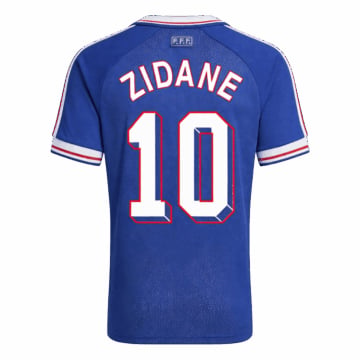 Men's Replica adidas France Home Jersey 1996 Zidane #10