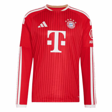 Men's Replica adidas Bayern Munich Home Long Sleeve Jersey 26/27