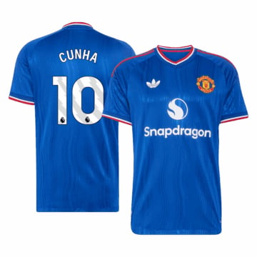 Men's Authentic adidas Manchester United Away Jersey 26/27 CUNHA #10