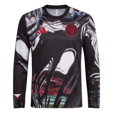 Men's Replica adidas Manchester United Pre-Match Training Long Sleeve Jersey 25/26