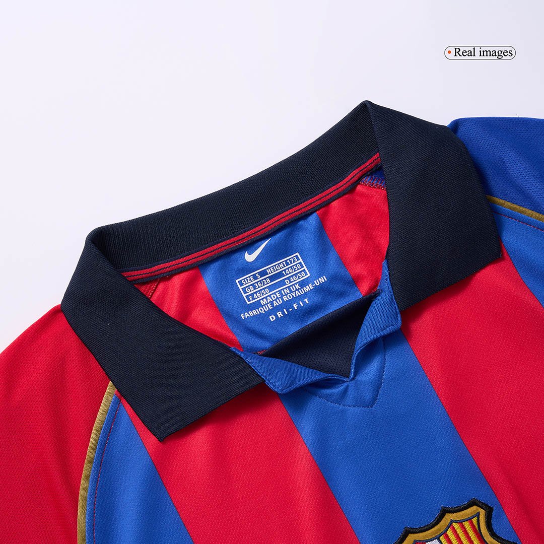 Men's Replica Nike Barcelona Home Jersey 01/02 - Image 6