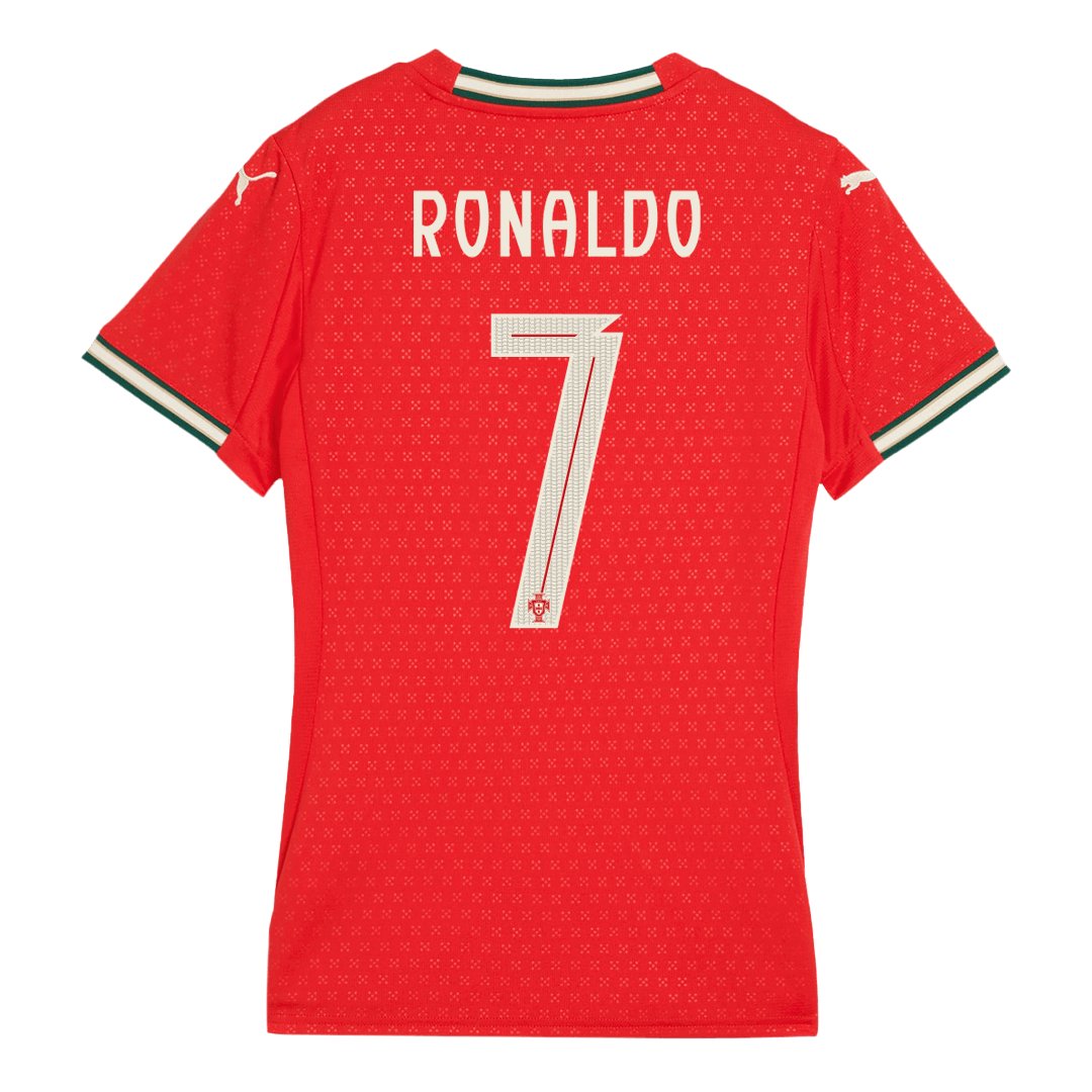 Women's Portugal RONALDO #7 Home Jersey 2025 - Image 3