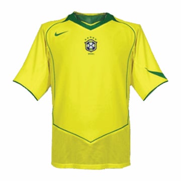 Men's Replica Nike Brazil Home Jersey 2004