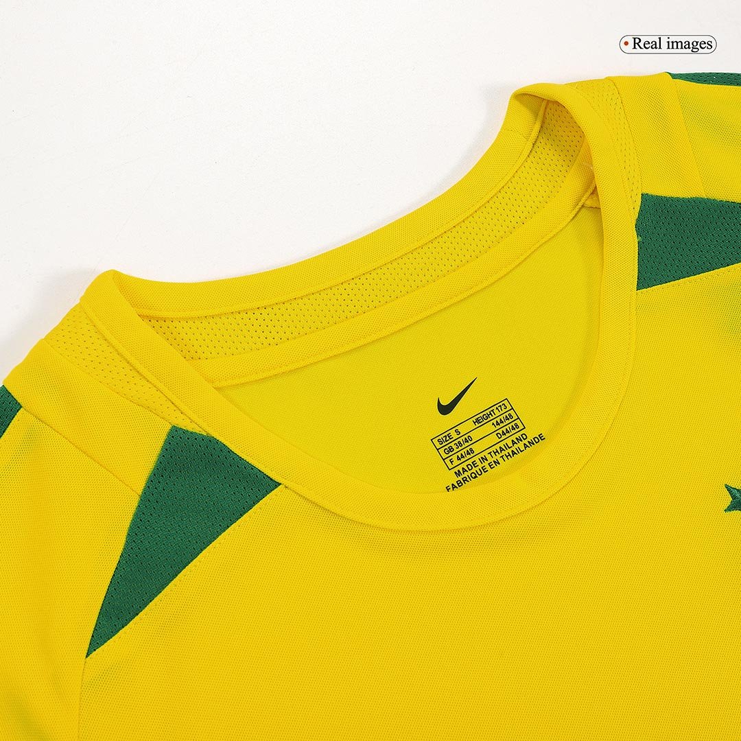 Men's Brazil RONALDINHO #11 Home Jersey 02/03 - Image 4