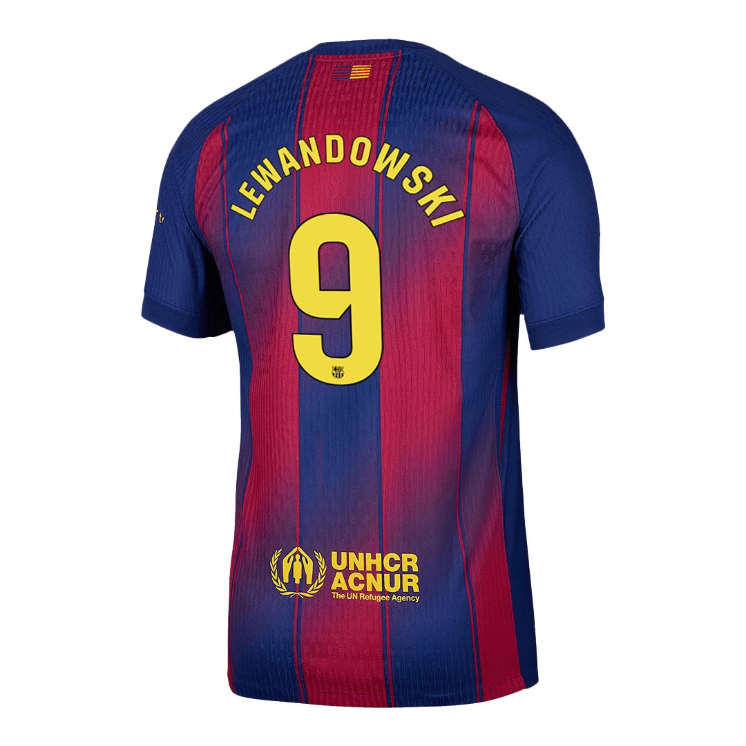 Men's Barcelona LEWANDOWSKI #9 Home Player Version Jersey 25/26 - Image 3