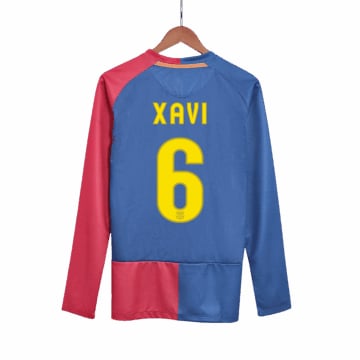 Men's Barcelona XAVI #6 Home Jersey 08/09