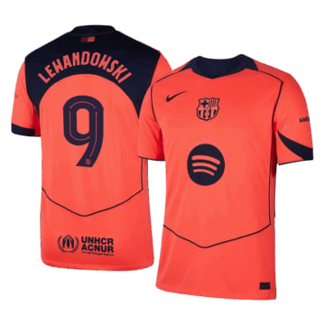 Men's Replica Nike Barcelona Third Jersey 25/26 LEWANDOWSKI #9