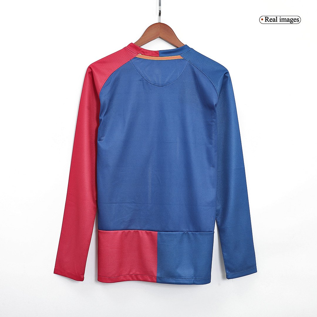 Men's Replica Nike Barcelona Home Long Sleeve Jersey 08/09 - Image 2