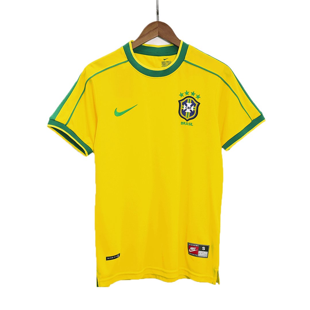 Men's Replica Nike Brazil Home Jersey 1998 - Image 8