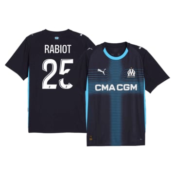 Men's Replica Puma Olympique Marseille Away Jersey 25/26 RABIOT #25