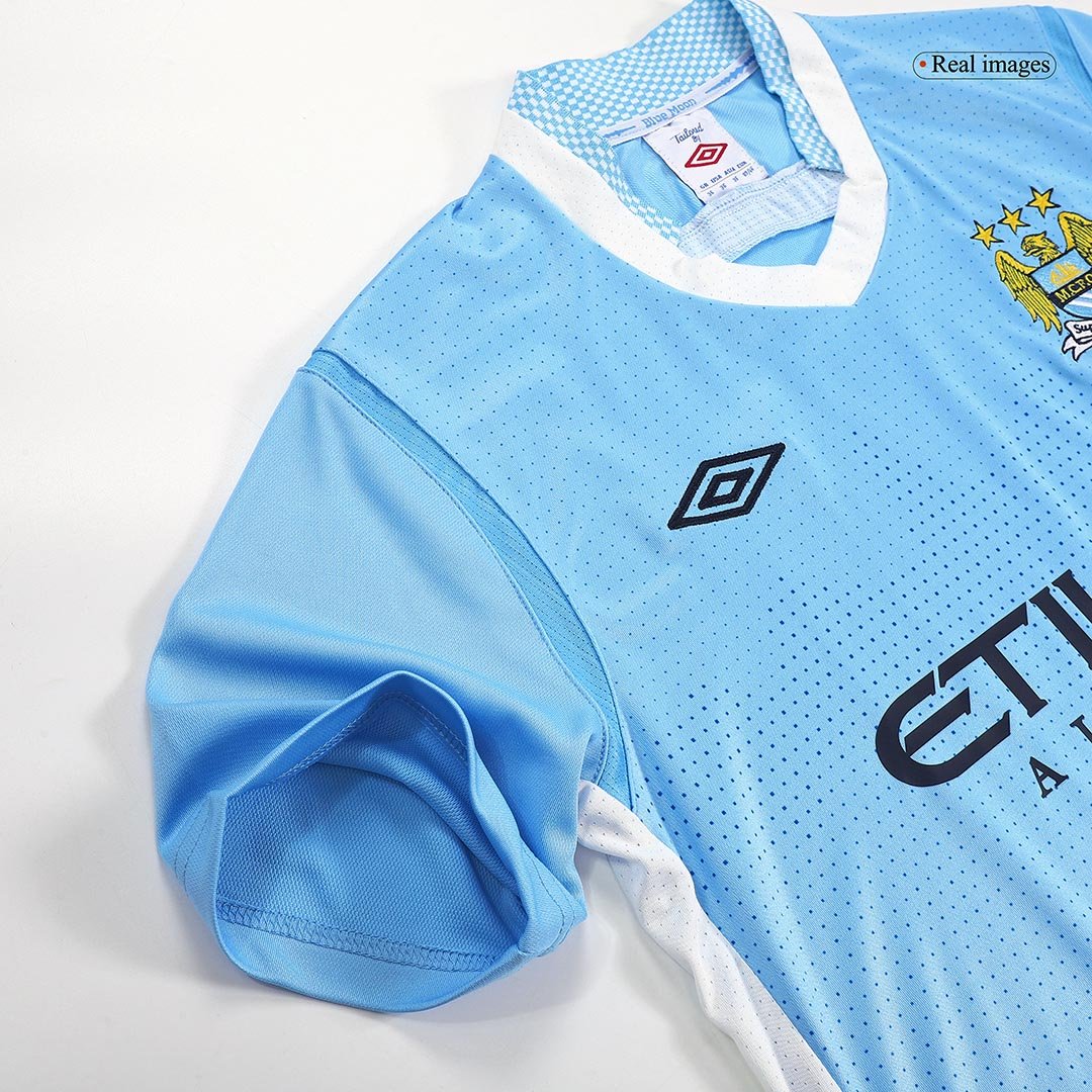 Men's Replica Umbro Manchester City Home Jersey 11/12 - Image 8