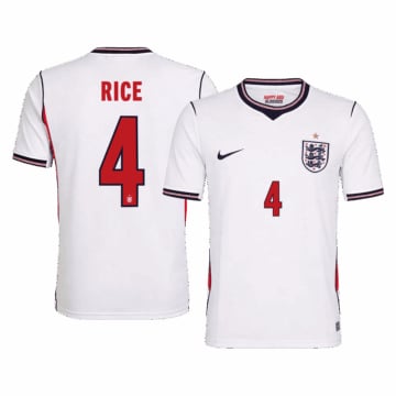 Men's Replica Nike England Home Jersey 2026 RICE #4