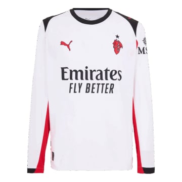 Men's Replica Puma AC Milan Away Long Sleeve Jersey 25/26