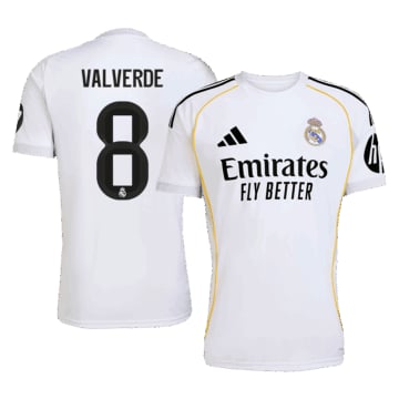 Men's Real Madrid VALVERDE #8 Home Jersey 25/26
