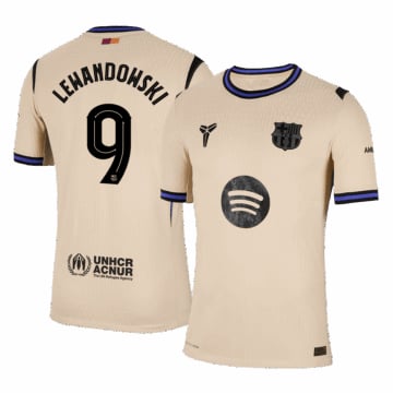 Men's Authentic Nike Barcelona Away Jersey 25/26 LEWANDOWSKI #9