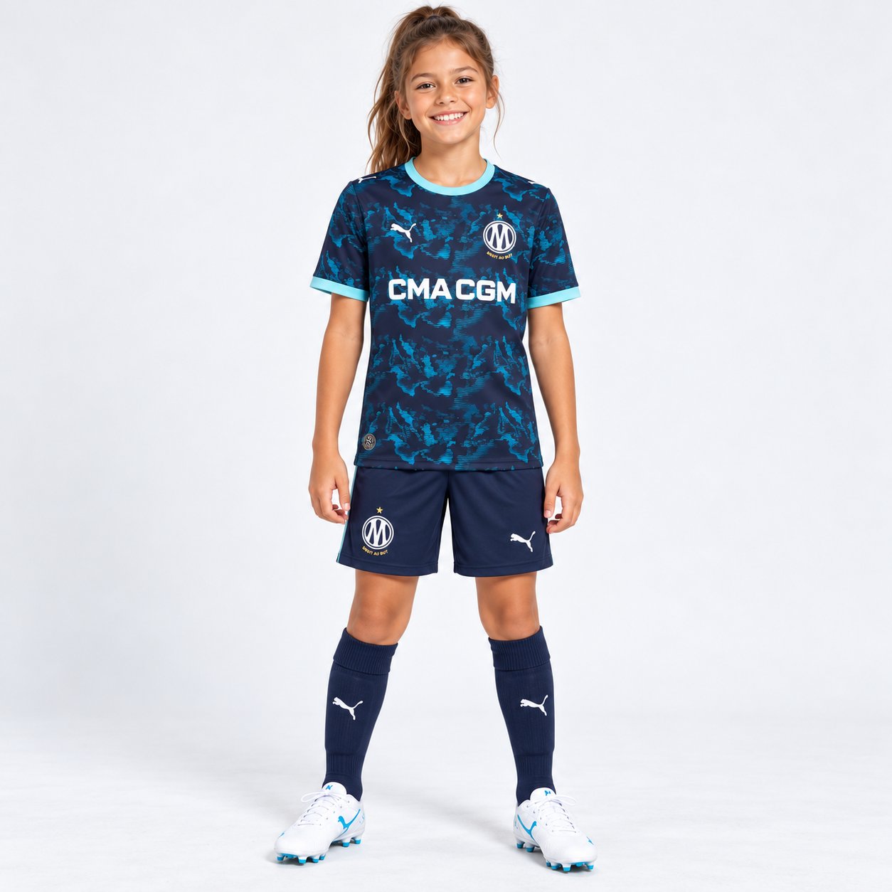 Kid's Olympique Marseille Away Kit 26/27 - Image 3