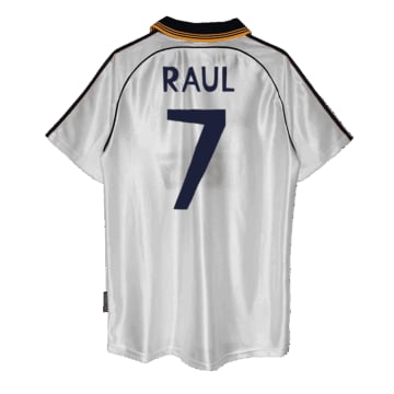 Men's Replica adidas Real Madrid Home Jersey 99/00 RAUL #7