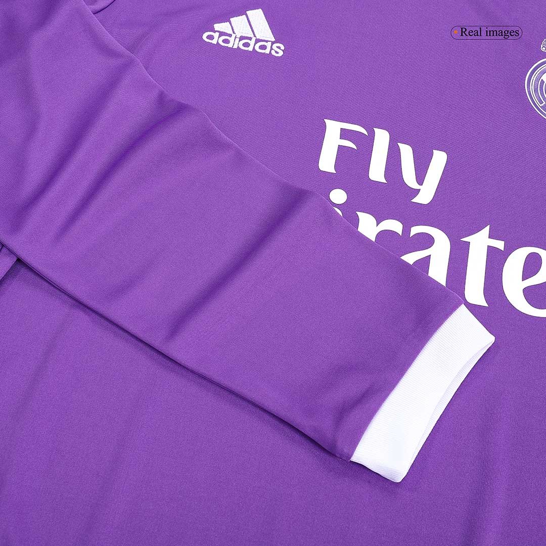 Men's Replica adidas Real Madrid Away Long Sleeve Jersey 16/17 BENZEMA #9 - Image 7