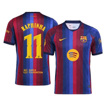 Men's Replica Nike Barcelona Home Jersey 26/27 RAPHINHA #11