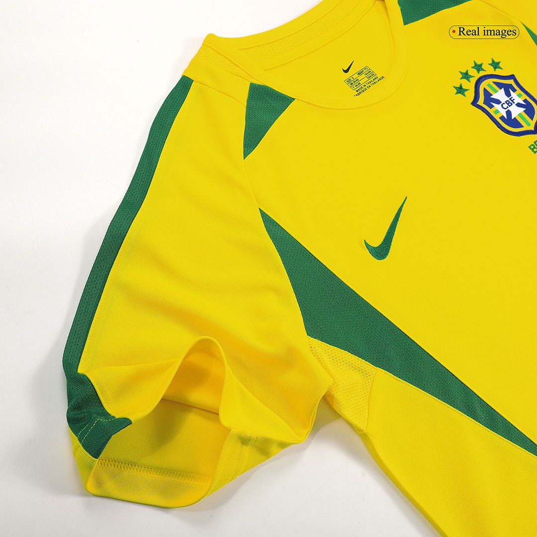 Men's Brazil RONALDINHO #11 Home Jersey 02/03 - Image 5