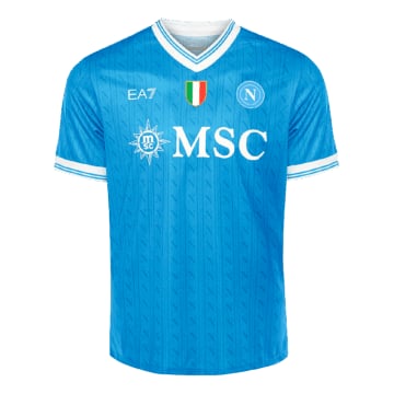 Men's Replica Ea7 Napoli Home Jersey 25/26