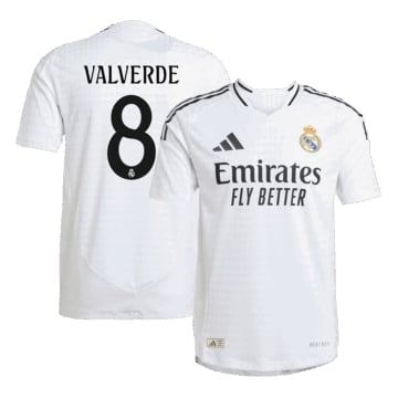 Men's Real Madrid VALVERDE #8 Home Player Version Jersey 24/25