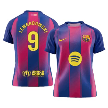 Men's Replica Nike Barcelona Home Jersey 25/26 LEWANDOWSKI #9