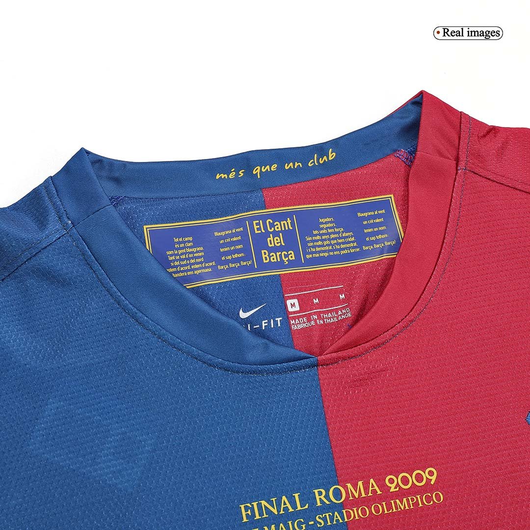 Men's Replica Nike Barcelona Home Long Sleeve Jersey 08/09 - Image 3