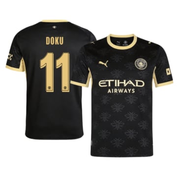 Men's Replica Puma Manchester City Away Jersey 26/27 DOKU #11