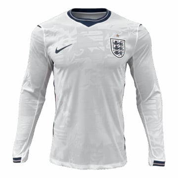 Men's Authentic Nike England Home Long Sleeve Jersey 2026