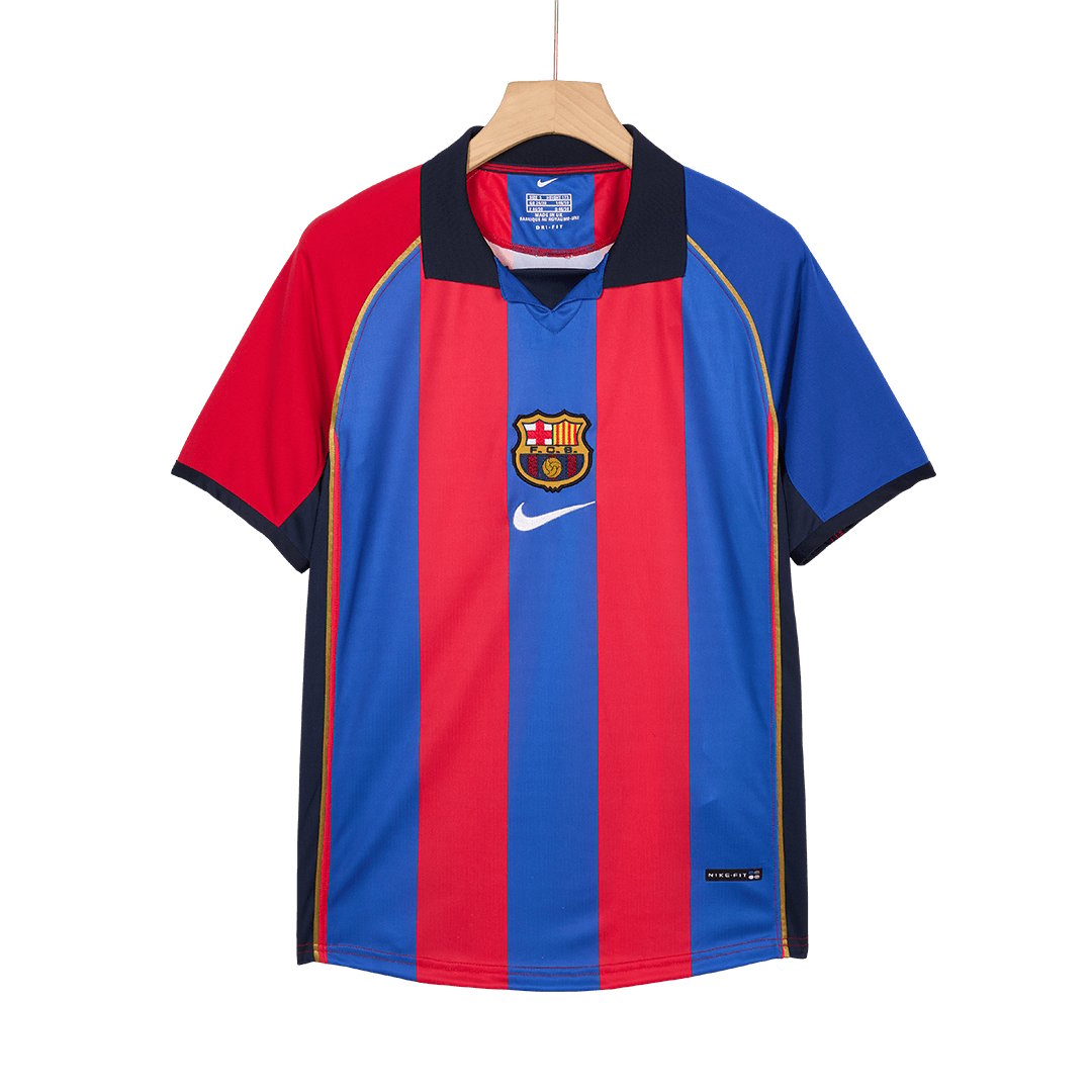 Men's Replica Nike Barcelona Home Jersey 01/02 - Image 4