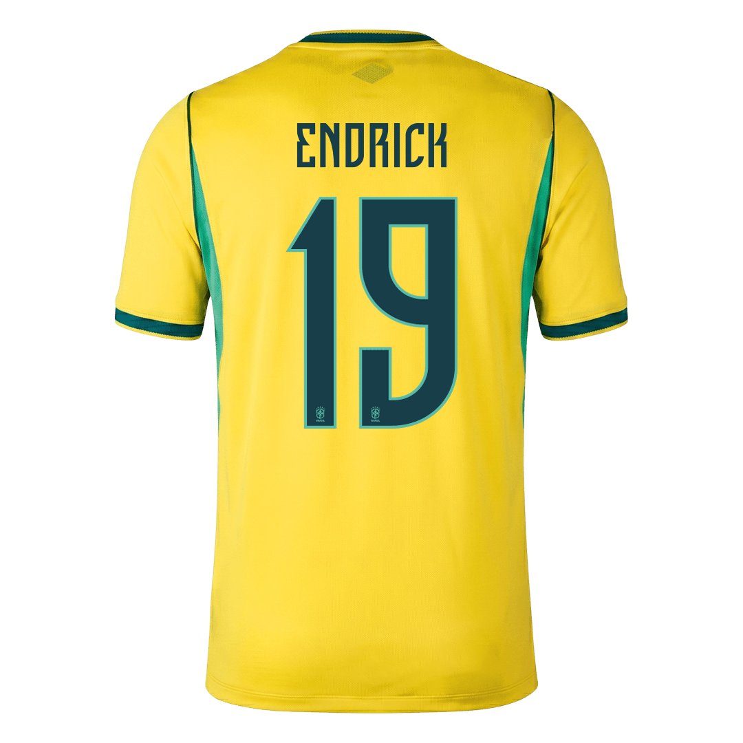 Men's Replica Nike Brazil Home Jersey 2026 ENDRICK #19 - Image 2