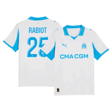 Men's Replica Puma Olympique Marseille Home Jersey 25/26 RABIOT #25