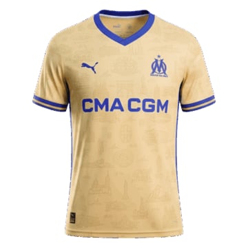 Men's Replica Puma Olympique Marseille Fourth Jersey 25/26