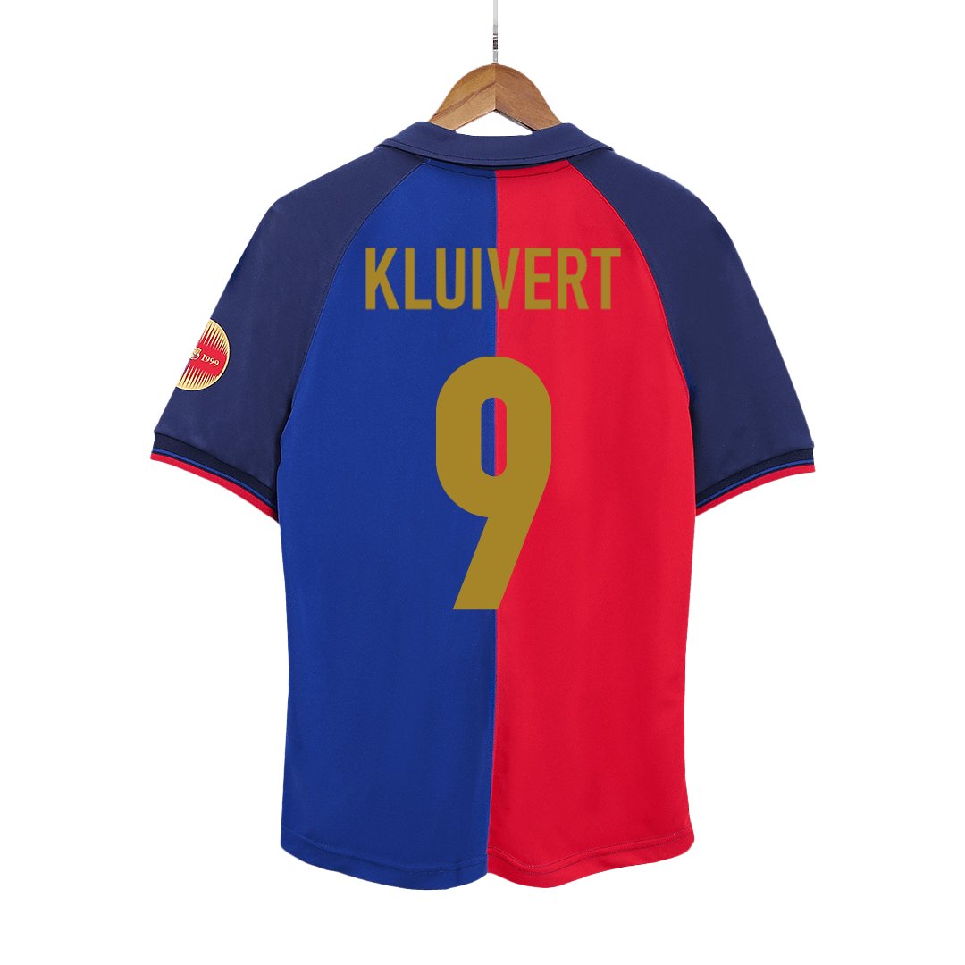 Men's Replica Nike Barcelona Anniversary Jersey 99/00 KLUIVERT #9