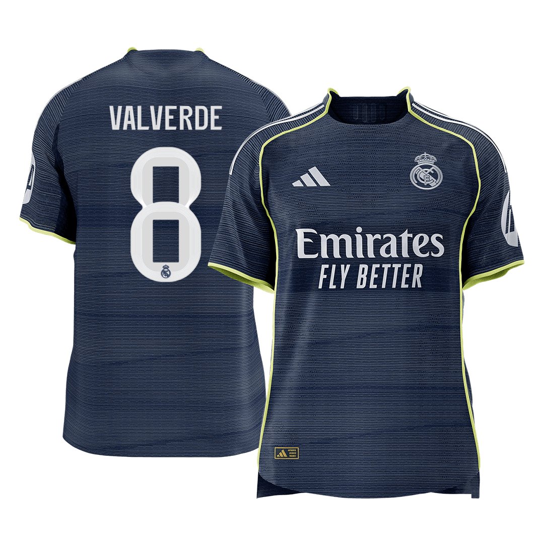 Men's Real Madrid VALVERDE #8 Away Player Version Jersey 25/26