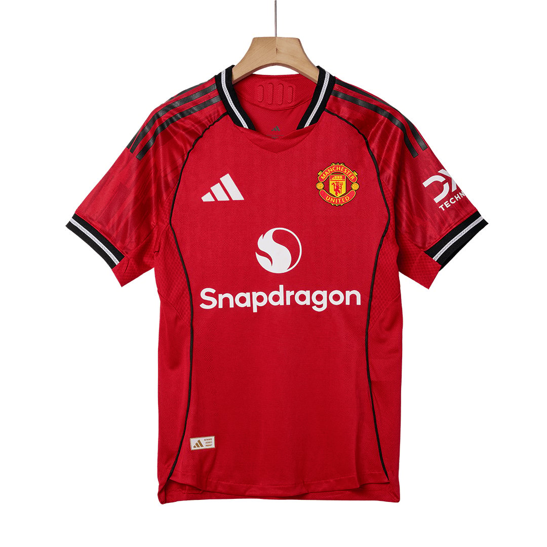 Men's Manchester United ŠEŠKO #30 Home Player Version Jersey 25/26 - Image 5