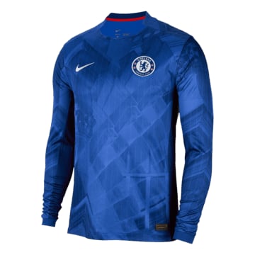 Men's Replica Nike Chelsea FC Home Long Sleeve Jersey 25/26