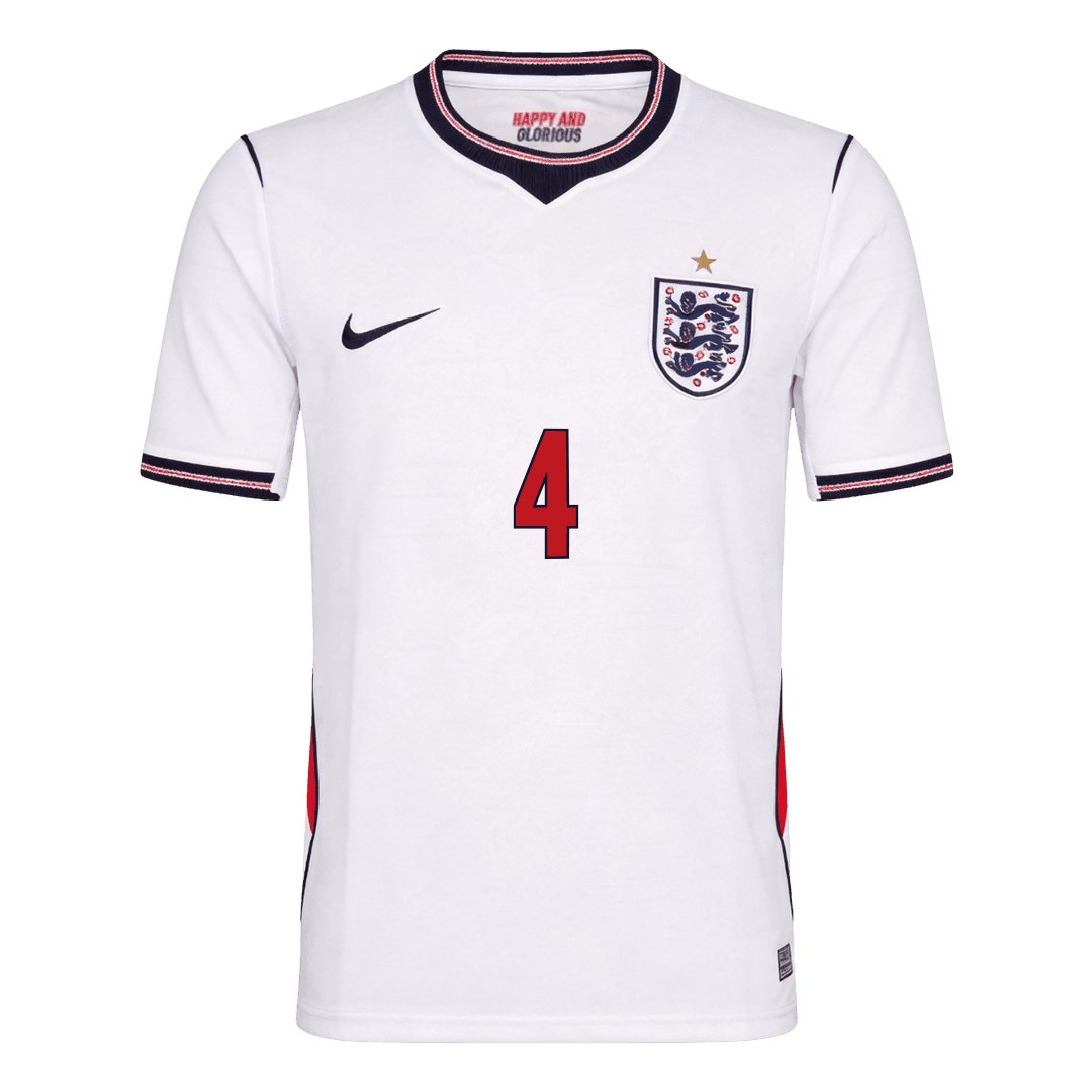 Men's Replica Nike England Home Jersey 2026 RICE #4 - Image 3