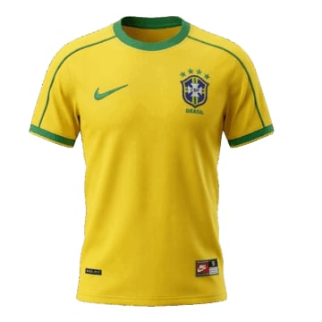 Men's Replica Nike Brazil Home Jersey 1998