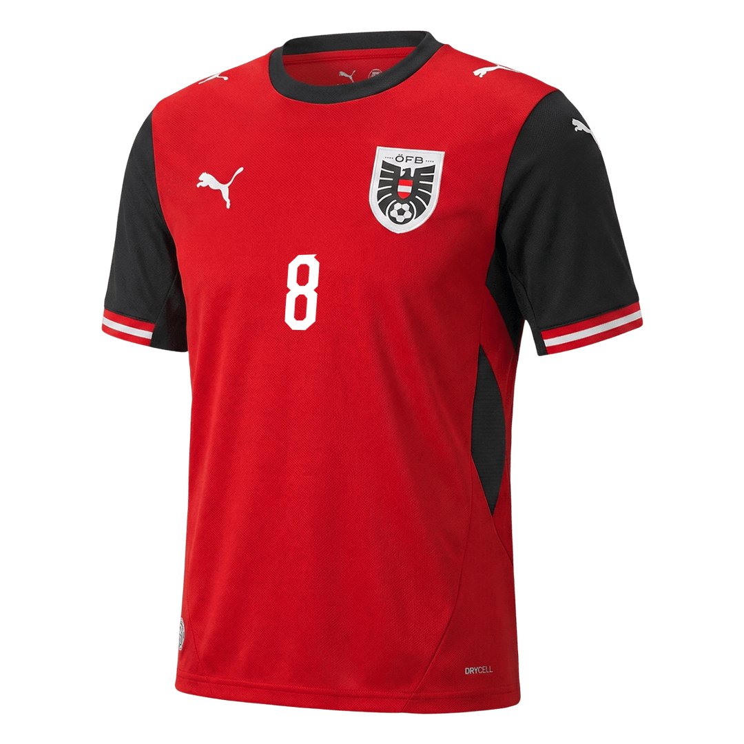 Men's Replica Puma Austria Home Jersey 2026 ALABA #8 - Image 3