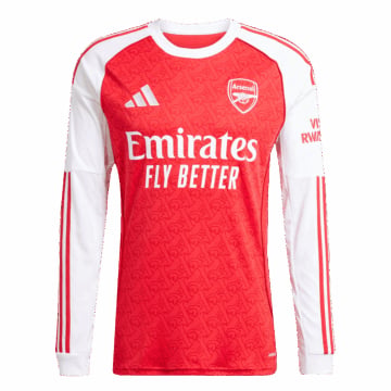 Men's Replica adidas Arsenal Home Long Sleeve Jersey 25/26